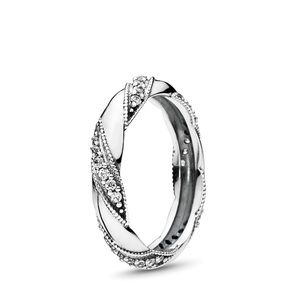 Pandora Ribbon of Love Ring, Clear CZ size 50